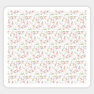 Unicorn Floral Pattern Sticker